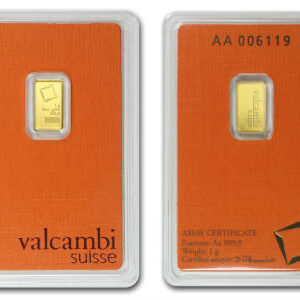 1 Gram Valcambi Gold Bar For Sale