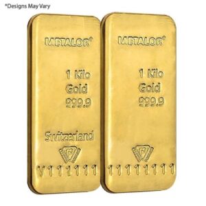 1 Kilo Metalor Gold Bar For Sale (New)