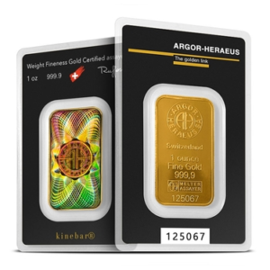1 oz Argor Heraeus Gold Bar For Sale