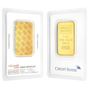1 oz Credit Suisse Gold Bar For Sale (New w/ Assay)