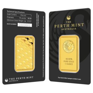 1 oz Perth Mint Gold Bar For Sale (New w/ Assay)
