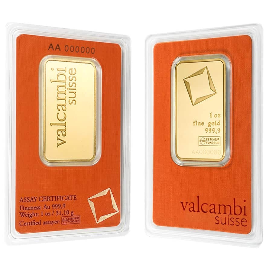 1 oz Valcambi Gold Bar For Sale