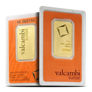 1 oz Valcambi Matte Gold Bar For Sale