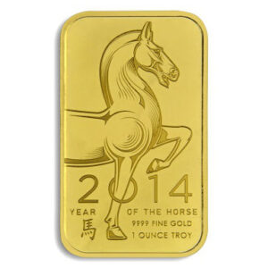 1 oz NTR Lunar Horse Gold Bar For Sale (New w/ Assay)