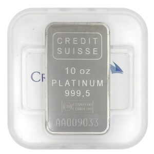 10 oz Credit Suisse Platinum Bar For S