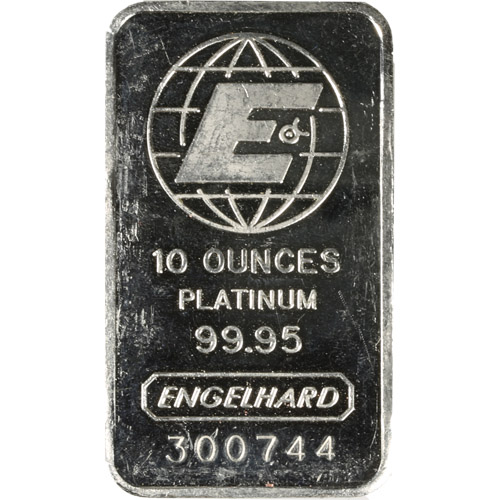 10 oz Engelhard Platinum Bar For Sale