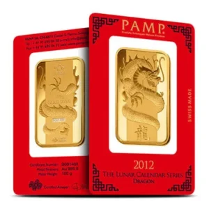 100 Gram PAMP Suisse Lunar Dragon Gold