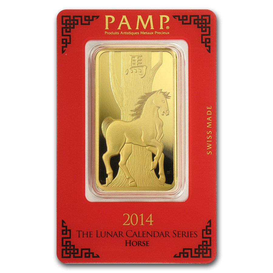 100 Gram PAMP Suisse Lunar Horse Gold