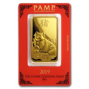 100 Gram PAMP Suisse Lunar Pig Gold Ba