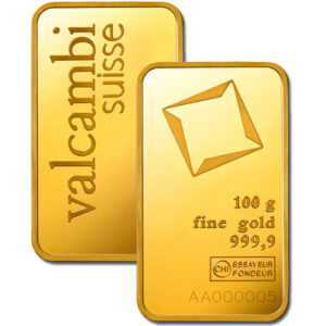 100 Gram Valcambi Gold Bar For Sale (New w/ Assay)