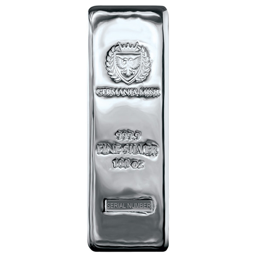 100 oz Germania Mint Cast Silver Bar (1)