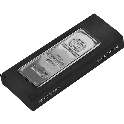 100 oz Germania Mint Cast Silver Bar (4)