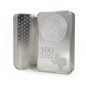 100 oz Texas Mint Silver Bar For Sale