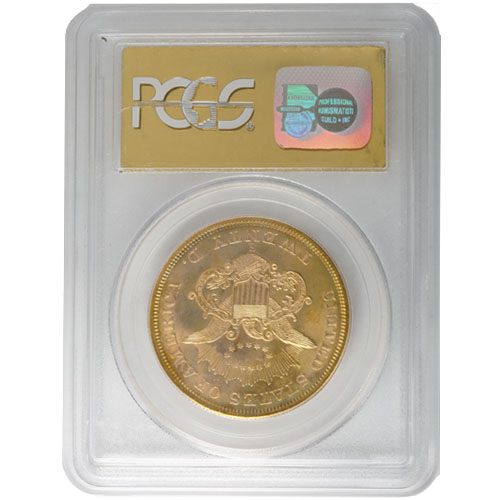 1857-S Pre-33 $20 Liberty Gold Double Eagle Coin PCGS MS65 (1)