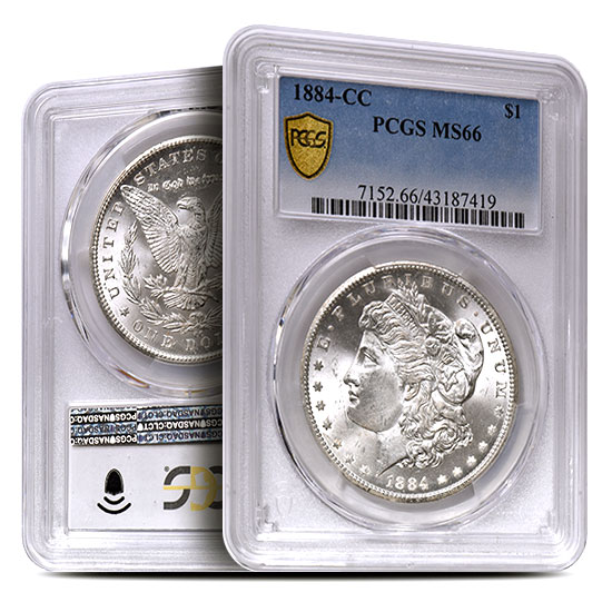 1884-CC Morgan Silver Dollar Coin PCGS
