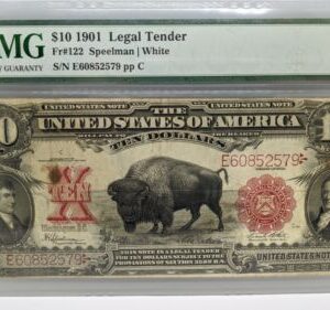 1901 $10 Bison Legal Tender Note (Fine+)