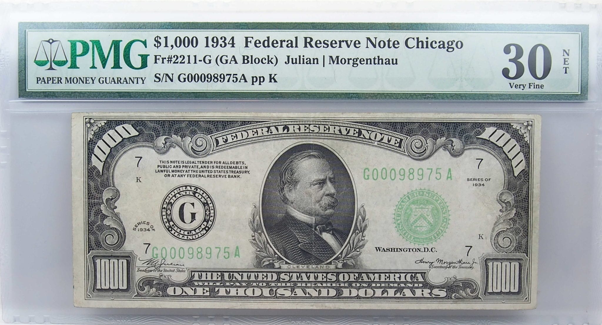 1934 $1000 Federal Reserve Notes