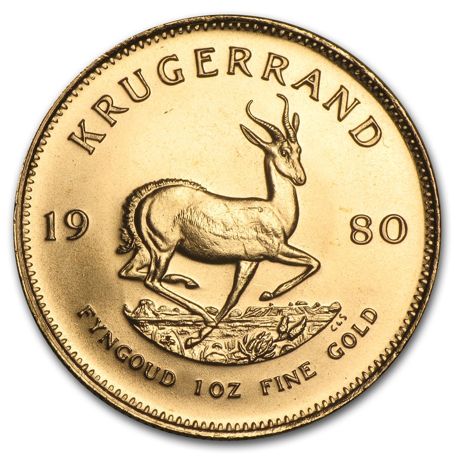 1980 1 oz South African Gold Krugerran
