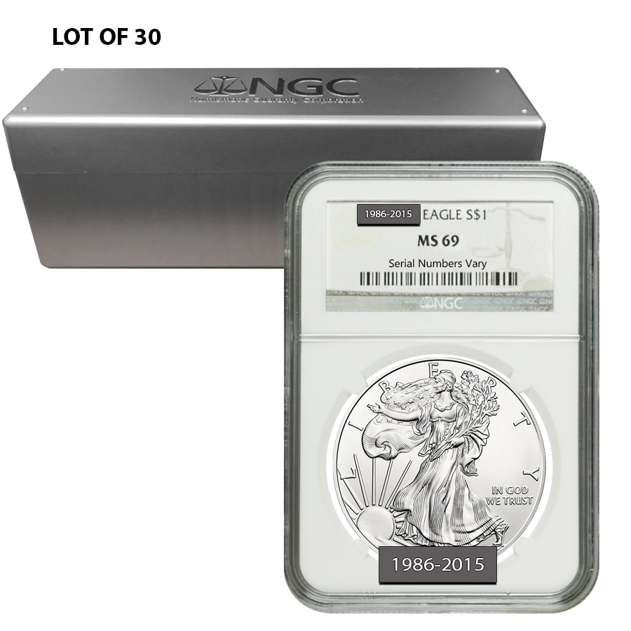 1986-2015 American Silver Eagle 30-Coi