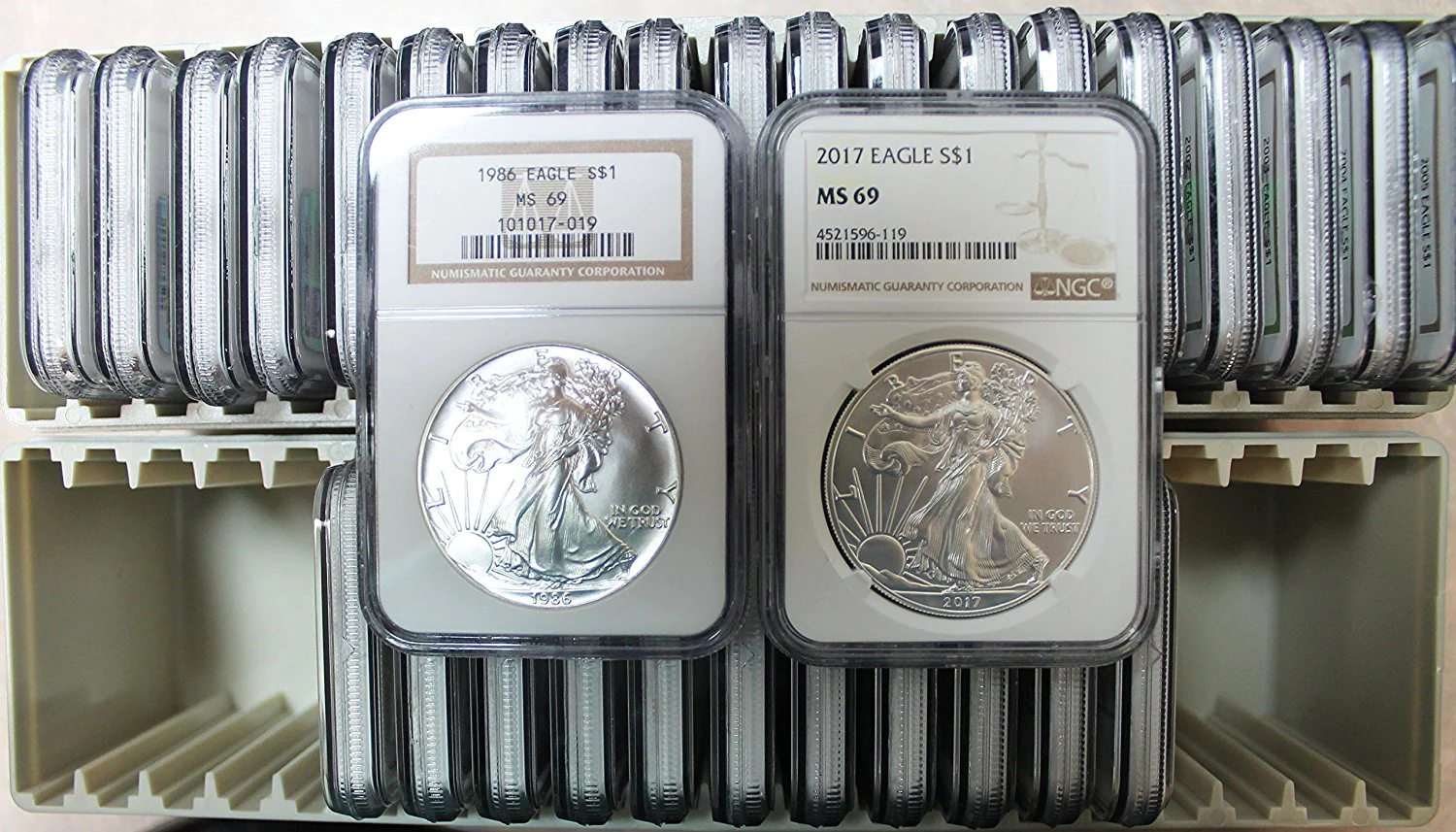 1986-2017 American Silver Eagle 32-Coi