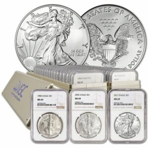1986-2018 American Silver Eagle 33-Coin Set NGC MS69