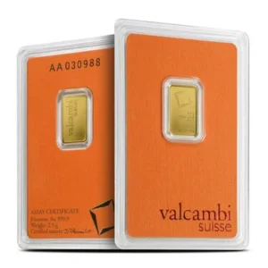 2.5 Gram Valcambi Gold Bar For Sale