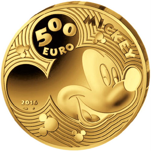 2016 5 oz Proof French Gold Mickey Mouse Through the Ages Coin (2)