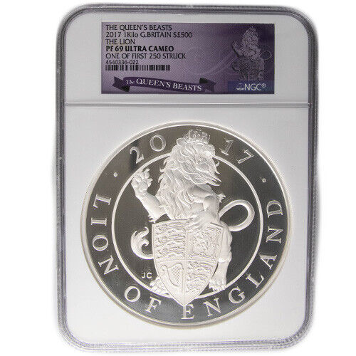 2017 1 Kilo Proof British Silver Queen