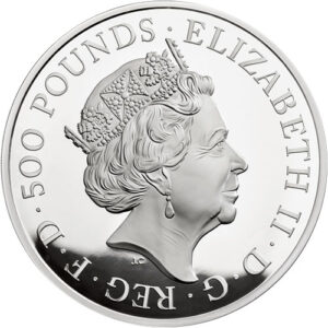 2018 1 Kilo Proof British Silver Queens Beast Dragon Coin (Box + CoA)