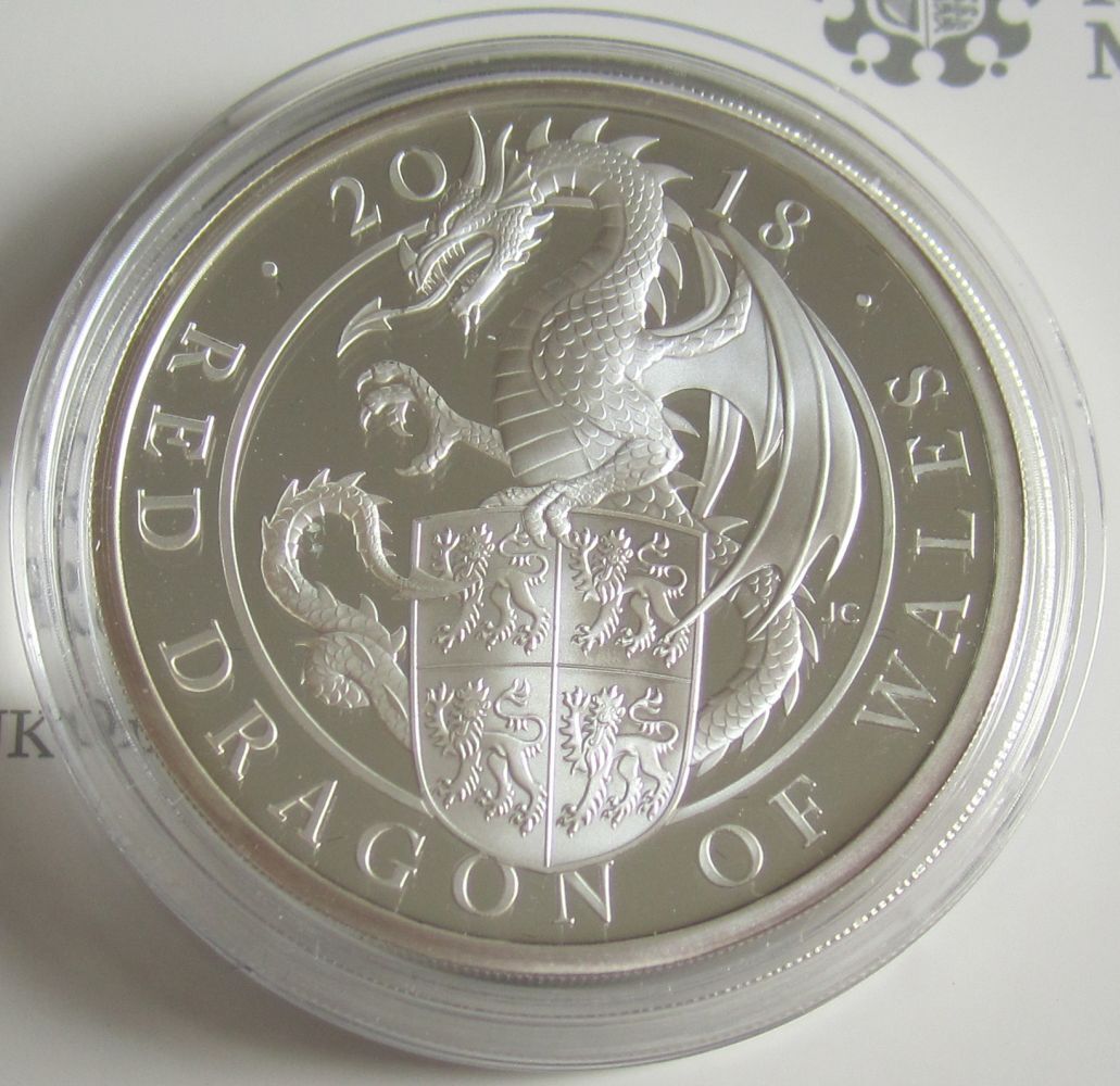 10 oz Proof British Silver Queens Beas