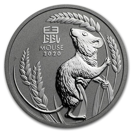 1 oz Australian Platinum Lunar Mouse