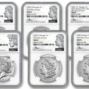 Silver Dollar 6-Coin Set NGC MS70 FDOI
