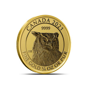¼ oz Canadian Gold Great Horned Owl Re