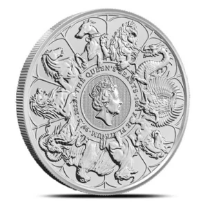 2022 1 oz British Platinum Queens Beast Collection Coin (BU)