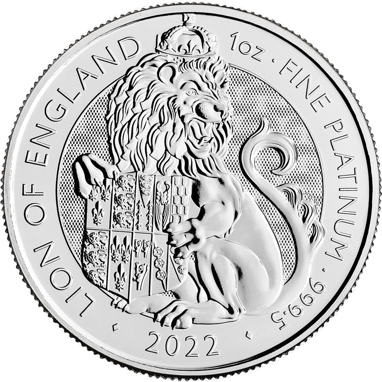 2022 1 oz British Platinum Tudor Beasts Lion of England Coin