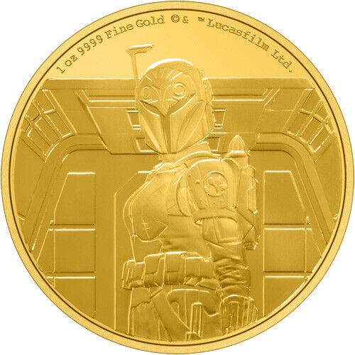 2022 1 oz Proof Niue Gold Mandalorian Bo-Katan Kryze Coin (2)