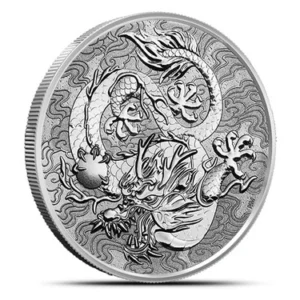2022 1 oz Reverse Proof Australian Platinum Chinese Myths & Legends Dragon Coin (Box + CoA)
