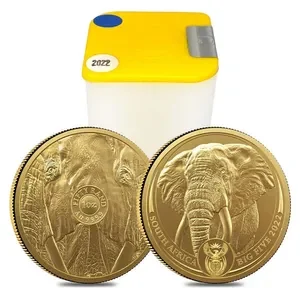 2022 1 oz South African Gold Big Five Elephant Coin (BU)