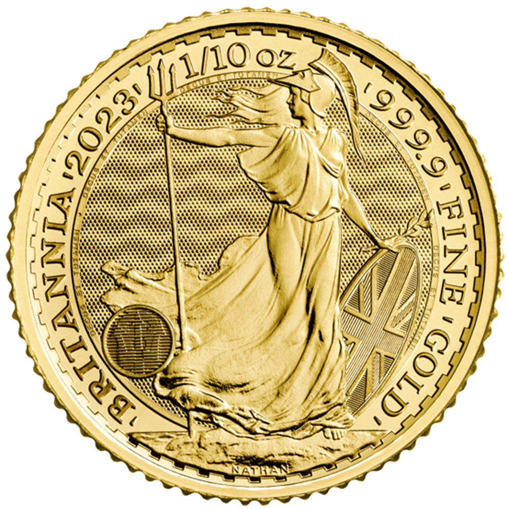 2022 1/10 oz British Gold Britannia Co