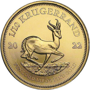 2022 1/10 oz South African Gold Krugerrand Coin (BU)