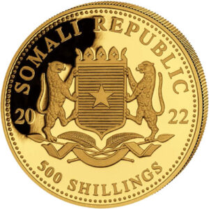 2022 1/2 oz Somalia Gold Elephant Coin (BU)
