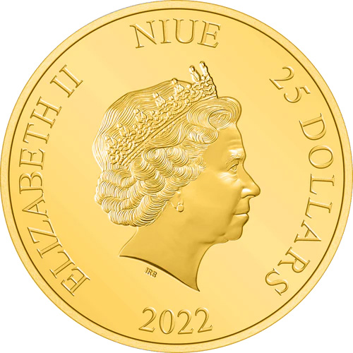 2022 14 oz Proof Niue Gold Classic Superhero Aquaman Coin (2)