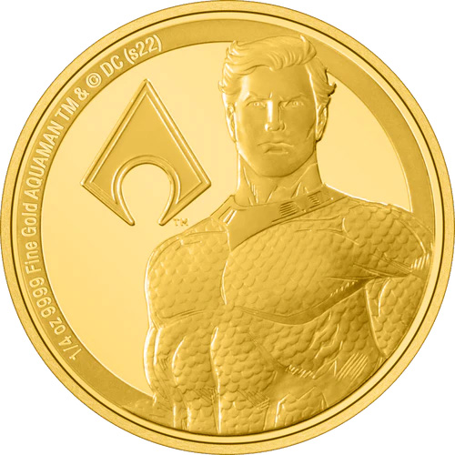 2022 14 oz Proof Niue Gold Classic Superhero Aquaman Coin (3)