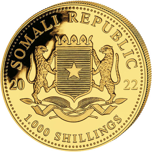 2022 Somalia Gold Elephant First Struck 6-Coin Collection (3)