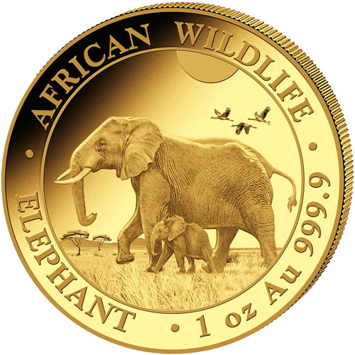 2022 Somalia Gold Elephant First Struck 6-Coin Collection (4)