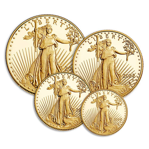 2022-W 4-Coin Proof American Gold Eagle Set (4)