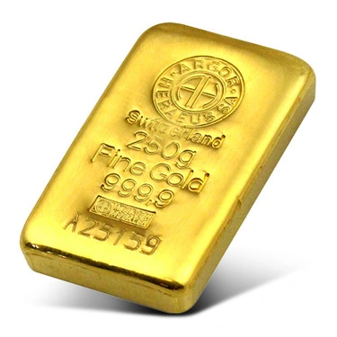 250 Gram Argor Heraeus Cast Gold Bar (2)