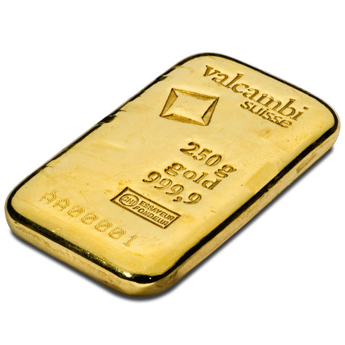 250 Gram Valcambi Cast Gold Bar For Sale (2)