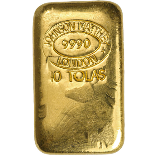 3.75 oz 10 Tolas Gold Bar For Sale