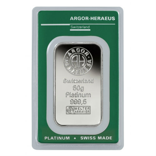 50 Gram Argor Heraeus Platinum Bar For Sale (2)